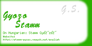 gyozo stamm business card